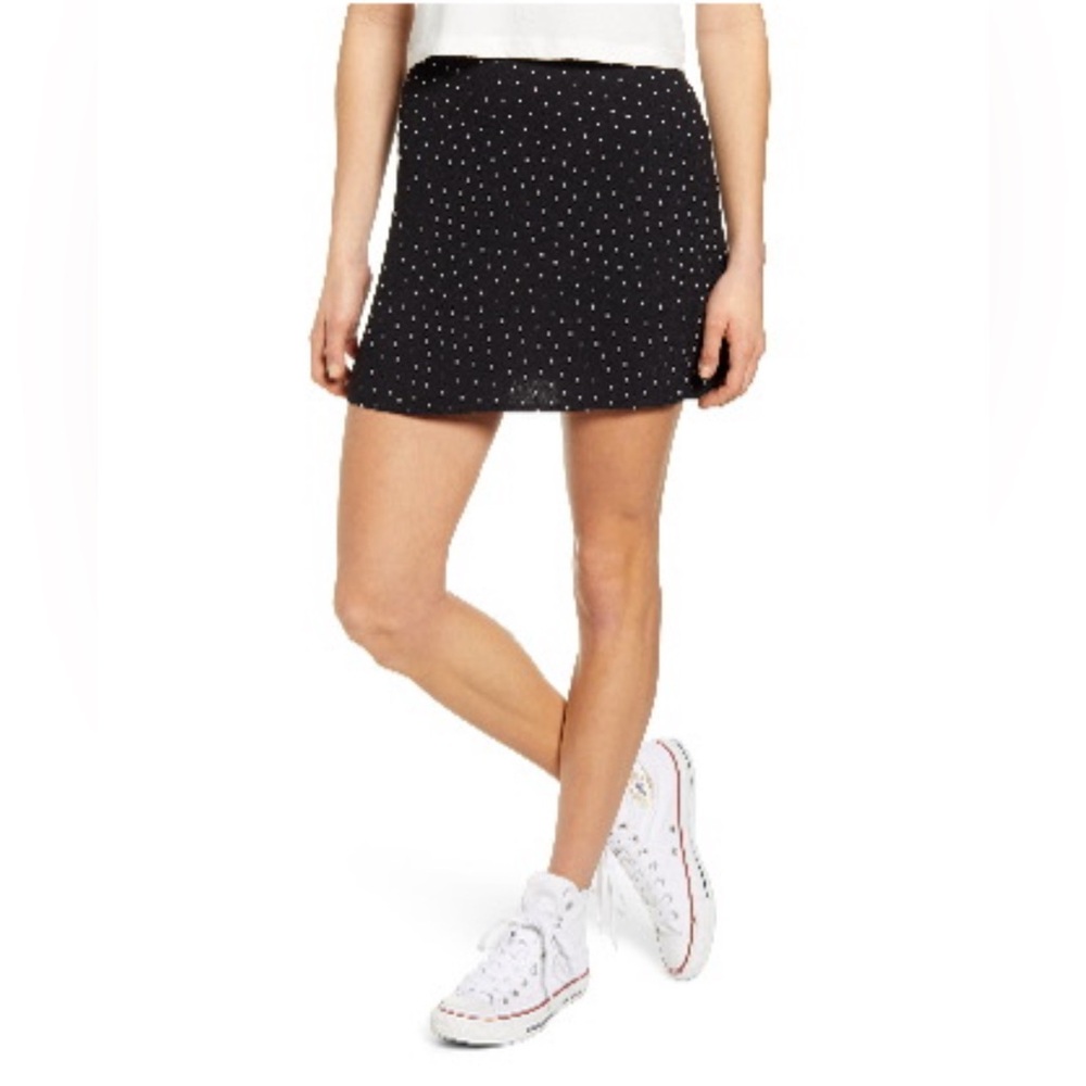 NWT • Nordstrom BP Mini Skater Skirt • Black Printed Dot • Size Small